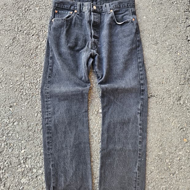 리바이스 578 흑청 배기 벌룬진 34/32