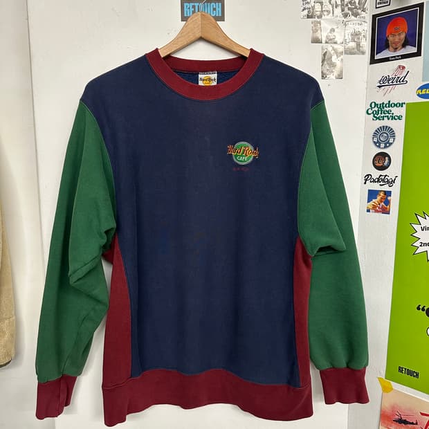 90‘s 하드락 카페 리버스위브 스웻셔츠