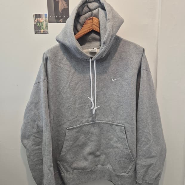 나이키 솔로 스우시 후드티 회색 3XL 
