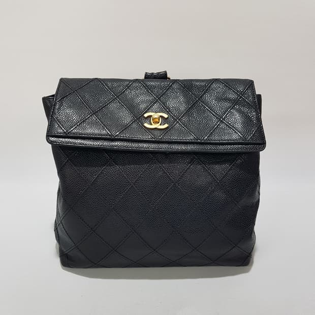 샤넬 빈티지 캐비어 퀄팅 백팩