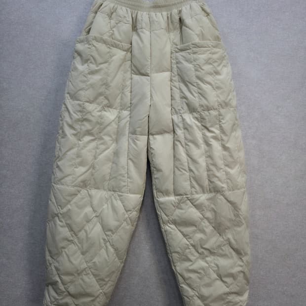 퀼팅 패딩 와이드 팬츠