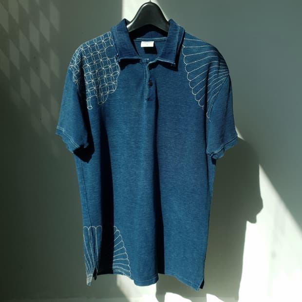 KAPITAL Sashiko Indigo Pique