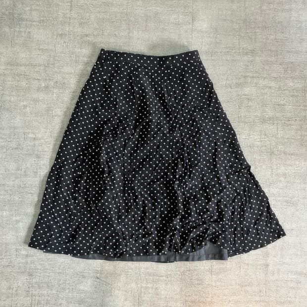 일본빈티지 Pross Elegance 핀터깔 하구미모리걸 도트스커트