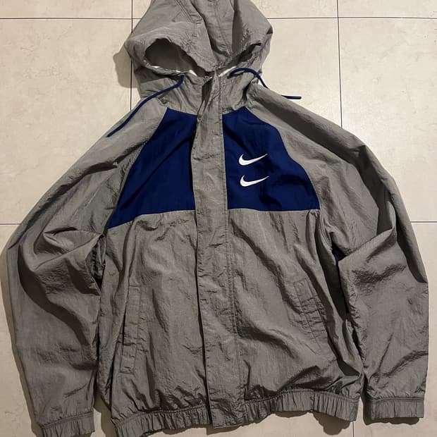 나이키 더블 스우시 나일론 바람막이 XL