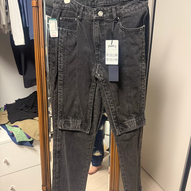 준지 데님 지퍼 팬츠 46사이즈