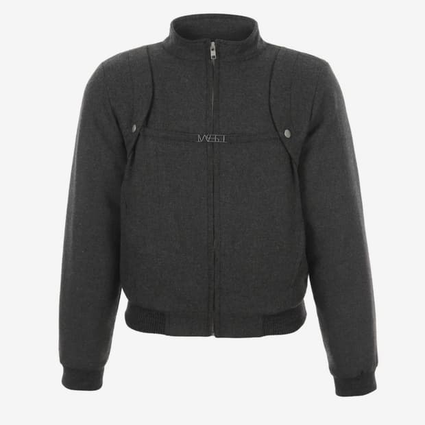 새상품) wsc 아카이브 벨티드 봄버 자켓 챠콜