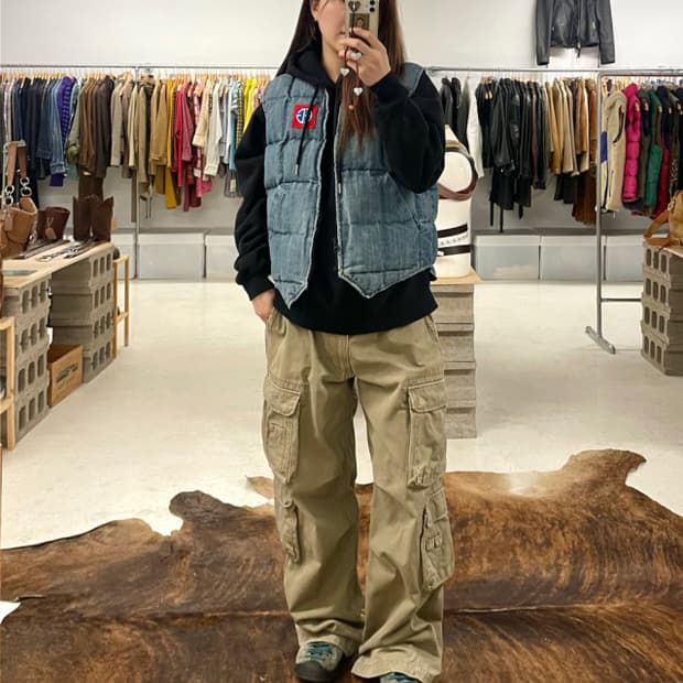 EVISU JAPAN denim padding vest