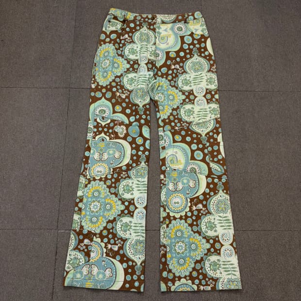 oilily 오일릴리 패턴 플레어 팬츠 40