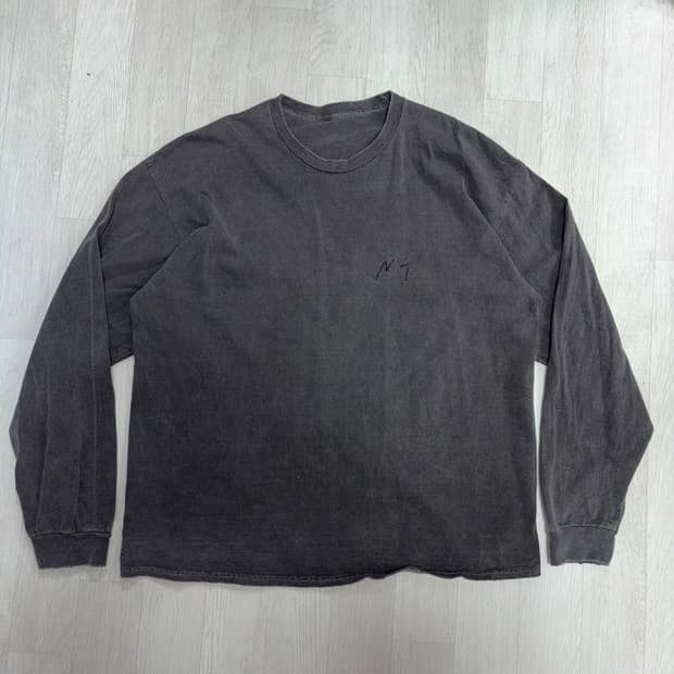 안셀름 Ancellm EMBROIDERY DYED LS T-SHIRT