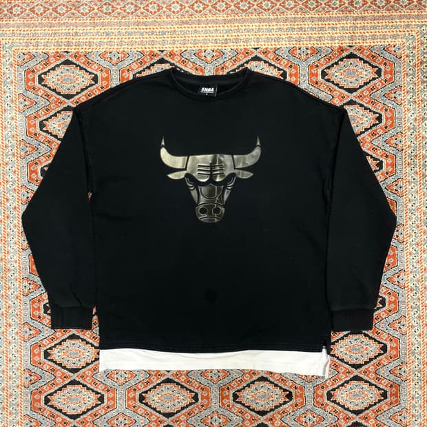 NBA 시카고불스 블랙 맨투맨 남성M