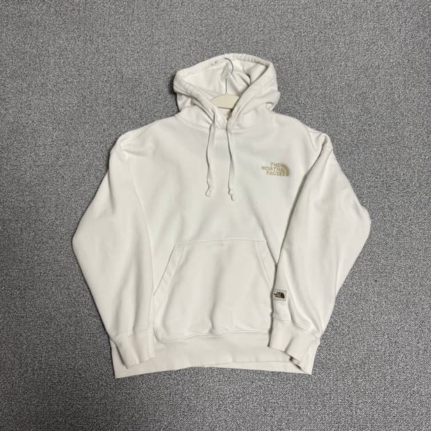 노스페이스 보니 자수 로고 후드티 아이보리 M