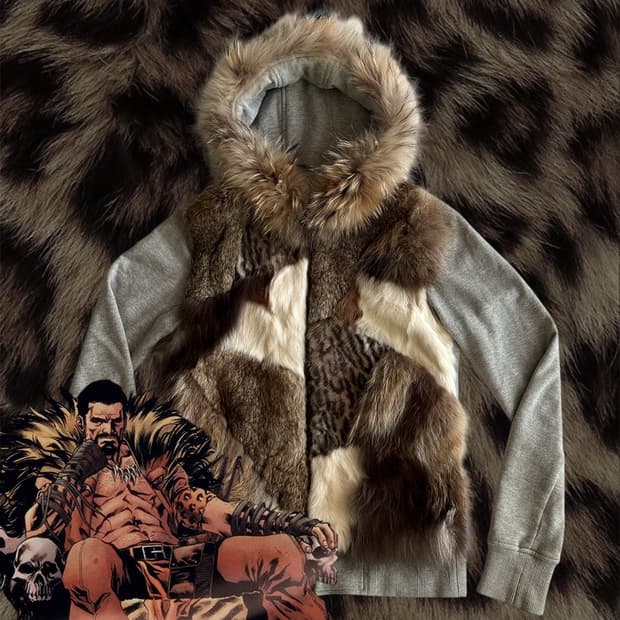 SERGEANT SALUTE Fur Zip-up Hoodie