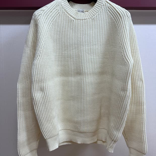 [폴스미스 컬렉션]리브 아이보리 라운드 니트 105사이즈