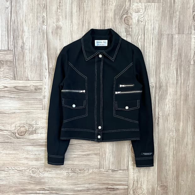 DONNA SUI 스티치 바이커 자켓