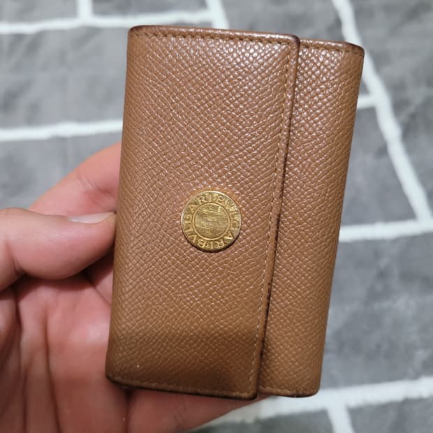 정품 불가리 브라운 색상 키 케이스