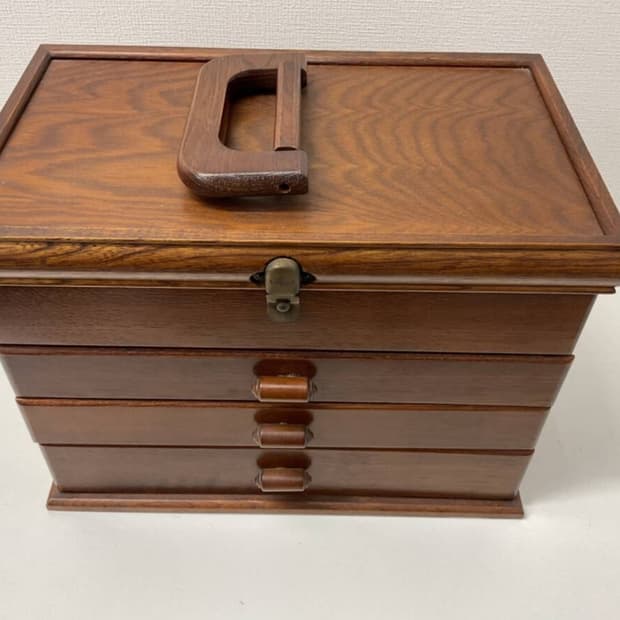 슈케어박스 원목 보관함 4단