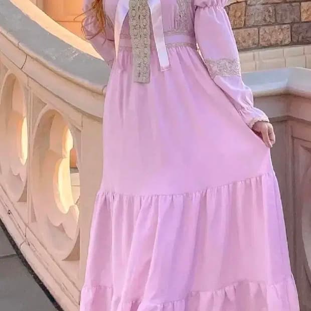 유앤진 오로라 롱 원피스 핑크