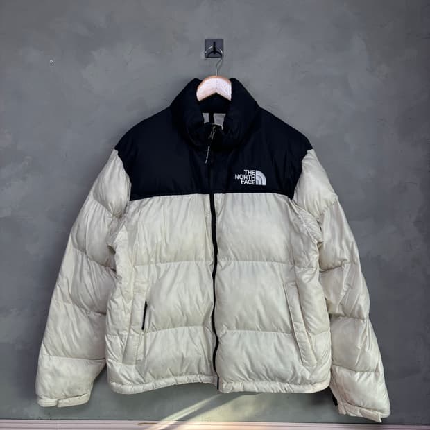 노스페이스 700 눕시 온볼 다운 패딩 화이트 아이보리