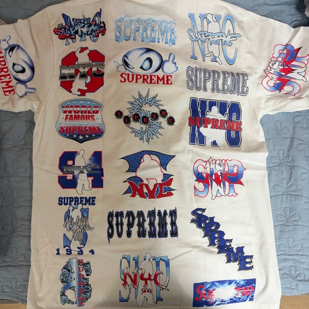 슈프림 플래쉬 티셔츠 라지 L  supreme flash t shirt