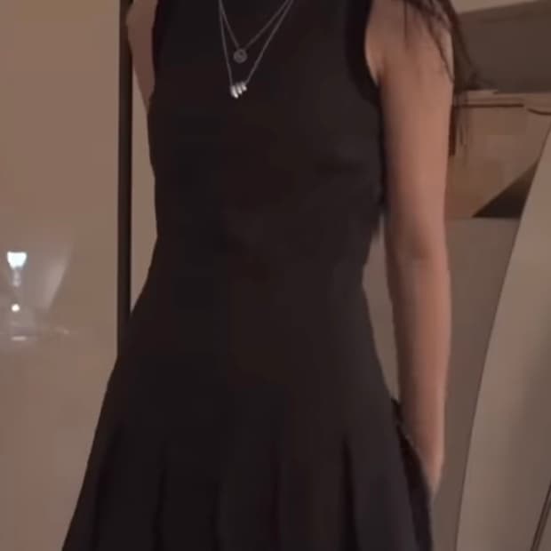 쓰리타임즈 Kayla dress black (size:s)