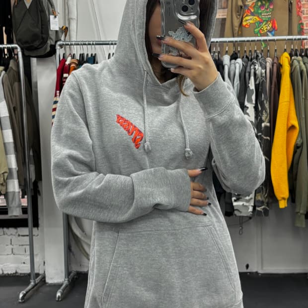 00s 올드 스투시 빅로고 후드티