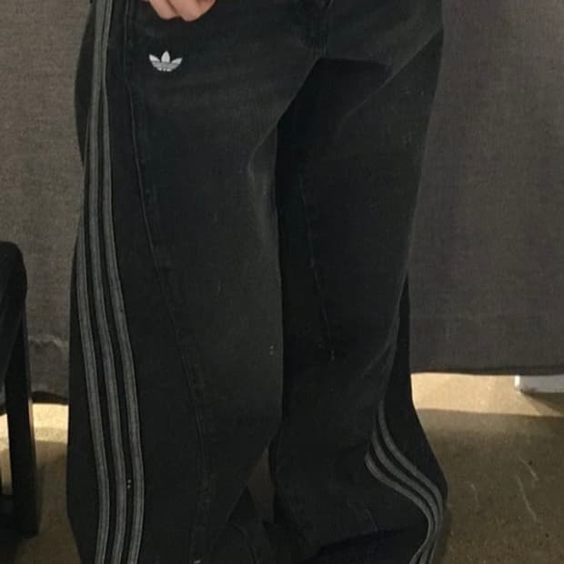 아디다스 삼선 데님 팬츠 27사이즈