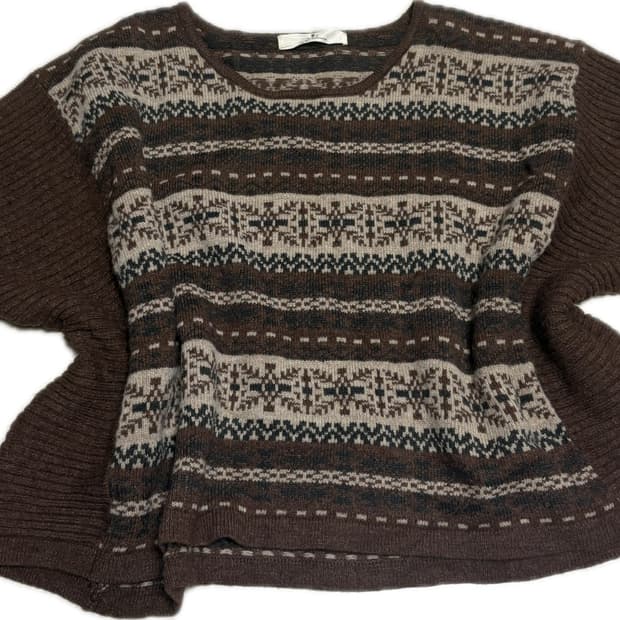 빈티지 히피 반팔 니트