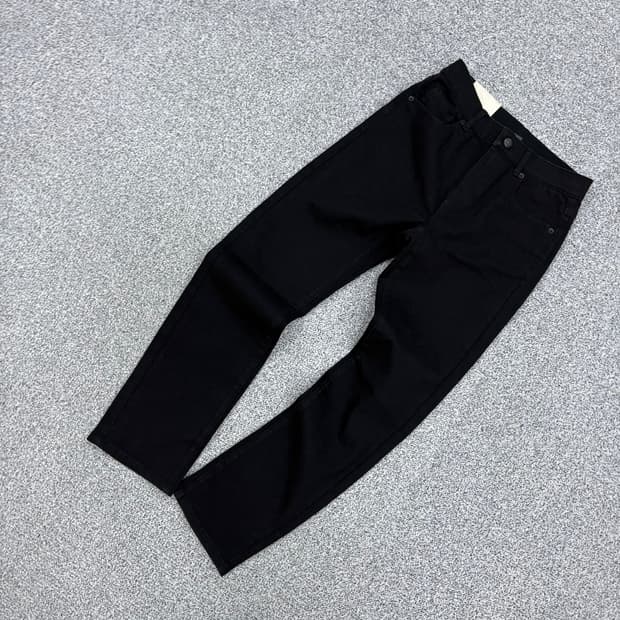 26 새상품 자주 Jaju 블랙 면 폴리 허리맨딩 바지 0709J2