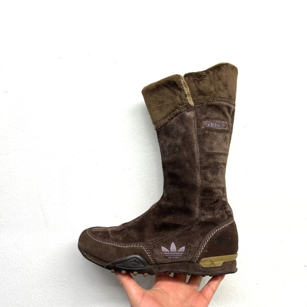 00s Y2K 아디다스 브라운 스웨이드부츠 235