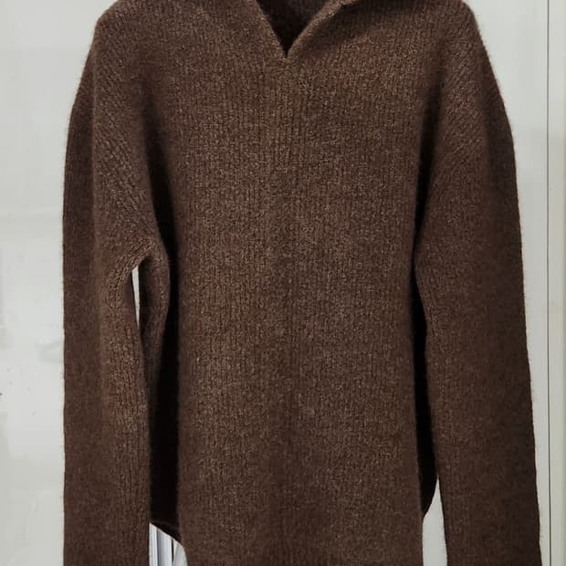 릭오웬스 헤비 알파카 피셔맨 타바드 브라운 