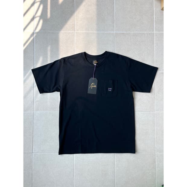 Needles pocket logo t shirt