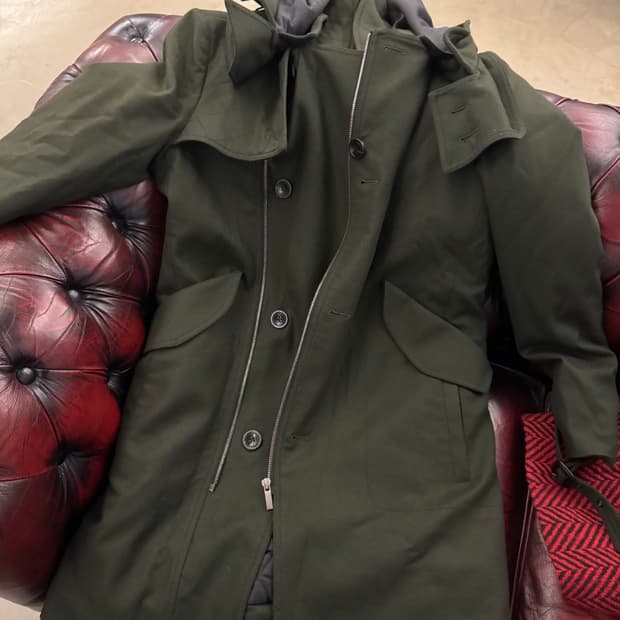 [95] 미착용 국내 양복점 제작 카키 야상 패딩 자캣 점퍼