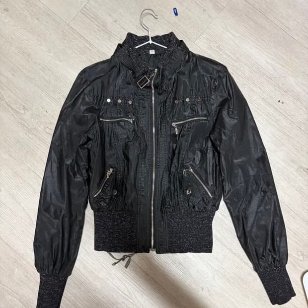 갸루 펑크 자켓 아일렛 디테일 스팽글 아케호무 큐빈티지 파우닝