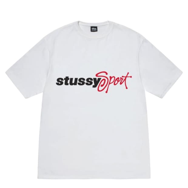 스투시 스포츠 스크립트 티셔츠 화이트