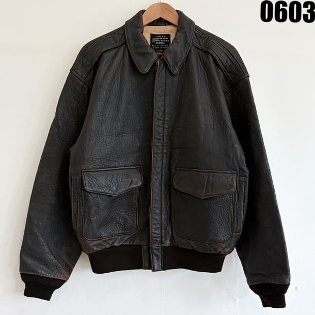 아비렉스 A-2 플라이트 가죽 자켓 M 0603