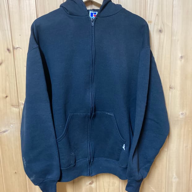 러셀 후드집업 made in USA 블랙
