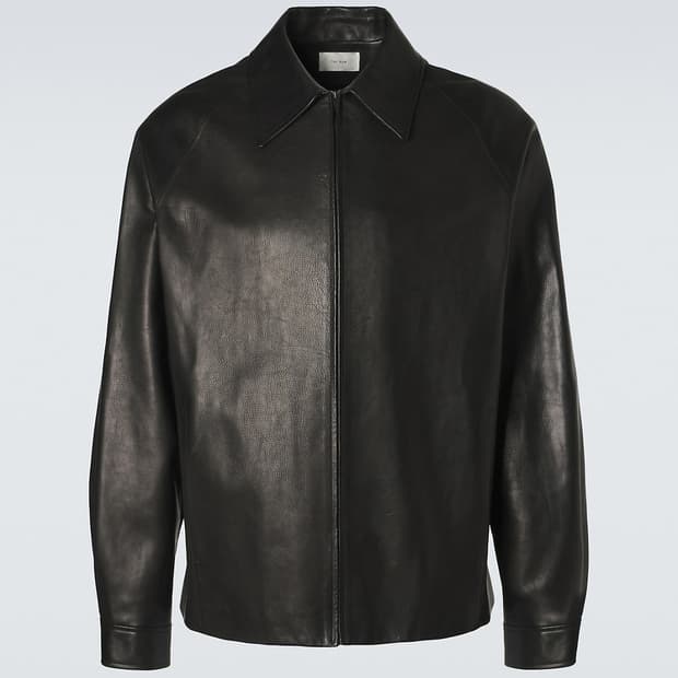(40) 더로우 26ss 마운트 레더 자켓 블랙