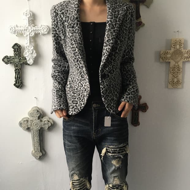 Leopard pattern jacket