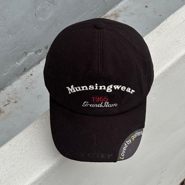 [M-L] 먼싱웨어 로고 플리스 볼캡 모자 골프