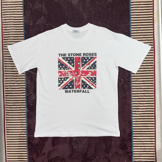 U.K oasis st damaged t-shirts (블랙/화이트)