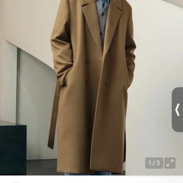 (XL) 드로우핏 프리미어 퓨어 캐시미어 로브 더블 코트 [BEIGE]