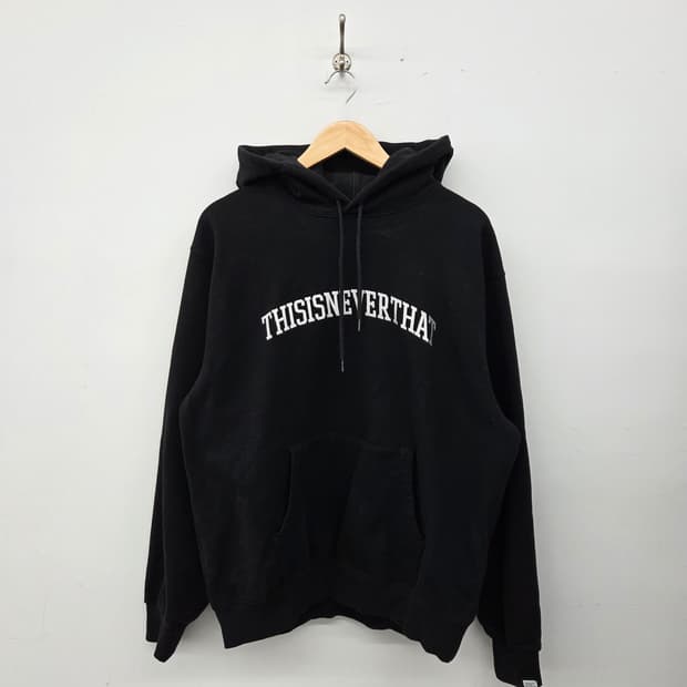 디스이즈네버댓 블랙 후드티 남L