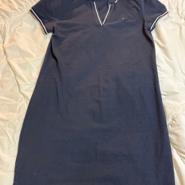 타미힐피거 네이비 카라 원피스 M