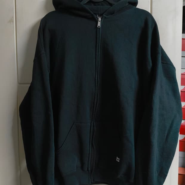 러셀 90s 블랙 후드집업 도메니카 공화국 XL