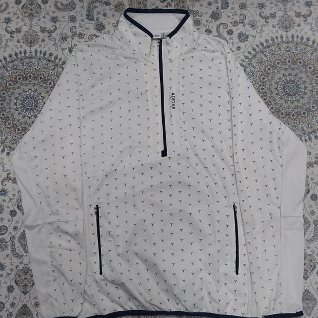아디다스 도트 패턴 하프집업 바람막이 2XL
