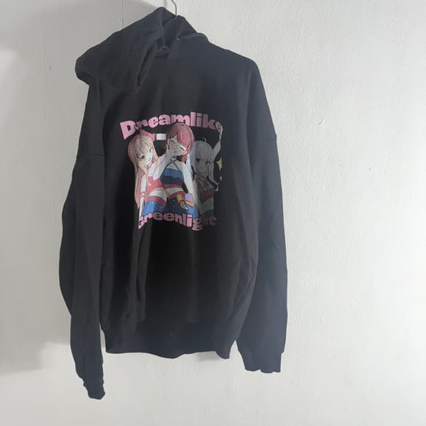 이세계 아이돌 팝업 후드티 XL Black