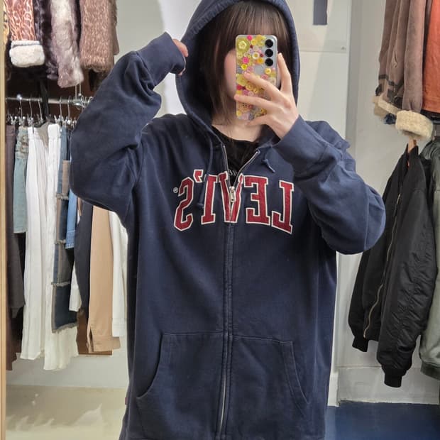Levis 리바이스 올드스쿨 아치로고 후드집업