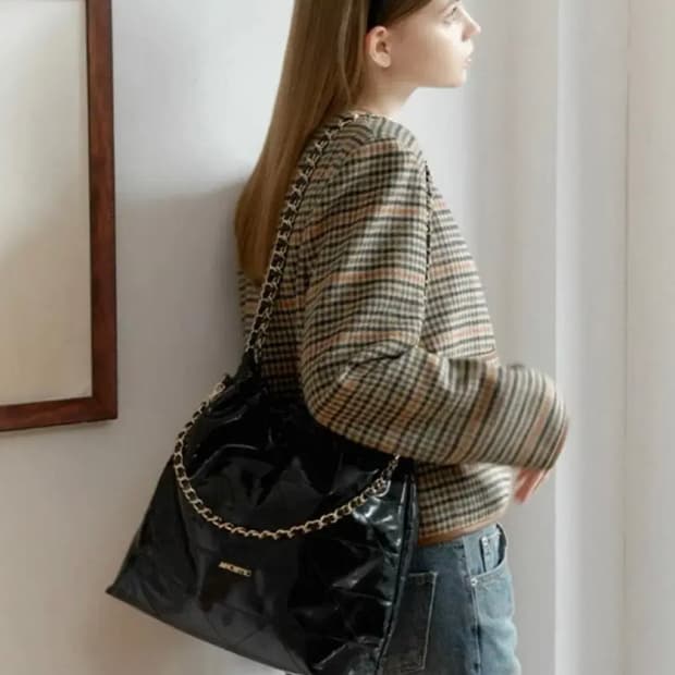 아노에틱 블랙 ANC 체인 숄더백 블랙