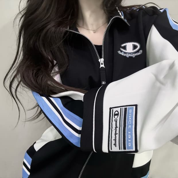 챔피온 1919 블랙 스카이화이트 져지
