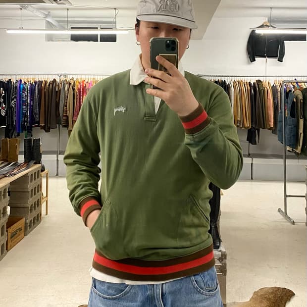 STUSSY bleach washed collar t-shirts 스투시